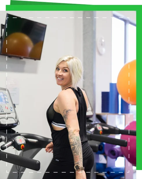 Woman on treadmill